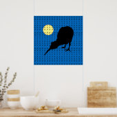 Kiwi Bird, Moon & New Zealand text/Bro Posters (Keuken)