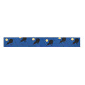 Kiwi Bird & Moon, Nieuw-Zeelandse tekst /blue Gros Grosgrain Lint (Voorkant)