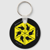 Kiwi Bird & New Zealand/Aotearoa Islands/pizza Sleutelhanger (Achterkant)