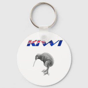 Kiwi Bird New Zealand flag logo giften Sleutelhanger