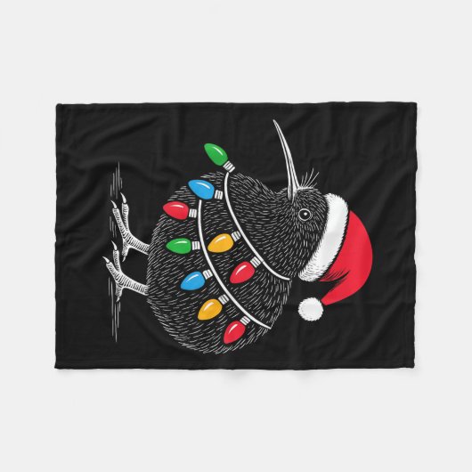 Kiwi Bird New Zealand Holiday Christmas Fleece Deken (Voorkant (Horizontaal))