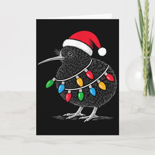 Kiwi Bird New Zealand Holiday Christmas  Kaart (Voorkant)