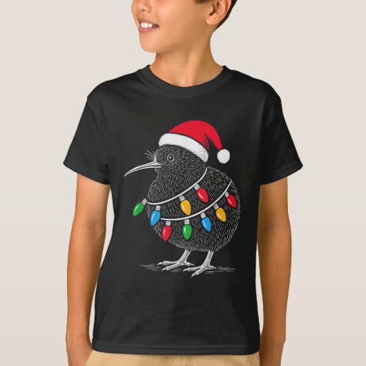 Kiwi Bird New Zealand Holiday Christmas  T-shirt (Voorkant)