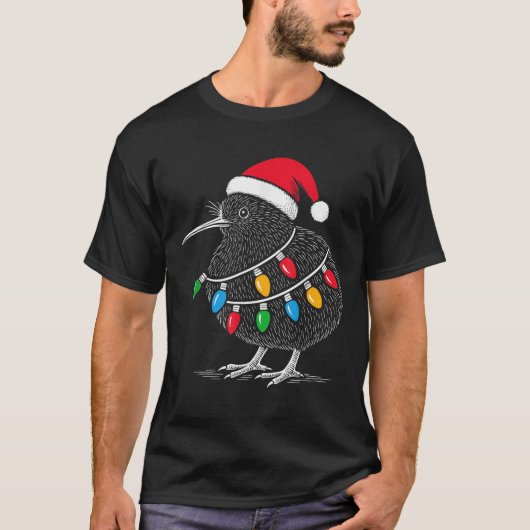 Kiwi Bird New Zealand Holiday Christmas  T-shirt (Voorkant)