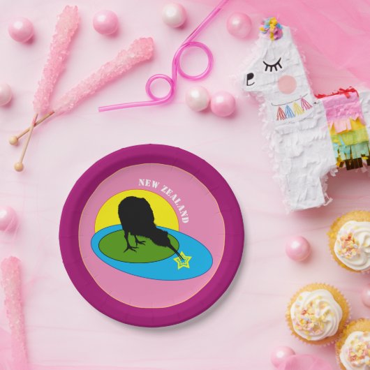 Kiwi Bird & New Zealand/party borden Papieren Bordje (Feest)