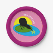 Kiwi Bird & New Zealand/party borden Papieren Bordje (Voorkant)