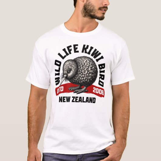 Kiwi Bird – New Zealand T-shirt (Voorkant)