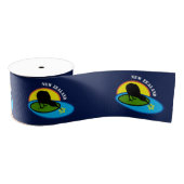 Kiwi Bird & New Zealand Wrapping / blue Grosgrain Lint (Spoel)
