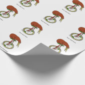 Kiwi Bird on a Unicycle Funny Cartoon Cadeaupapier (Hoek)