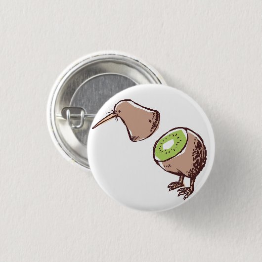 Kiwi bird ronde button 3,2 cm (Voorkant /achterkant)