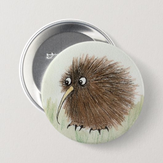 Kiwi Bird Ronde Button 7,6 Cm (Voorkant /achterkant)