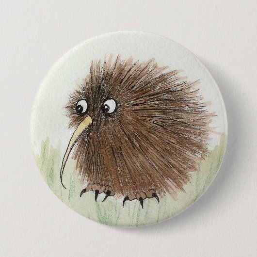 Kiwi Bird Ronde Button 7,6 Cm (Voorkant)