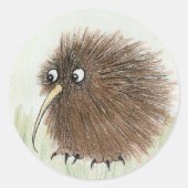 Kiwi Bird Ronde Sticker (Voorkant)