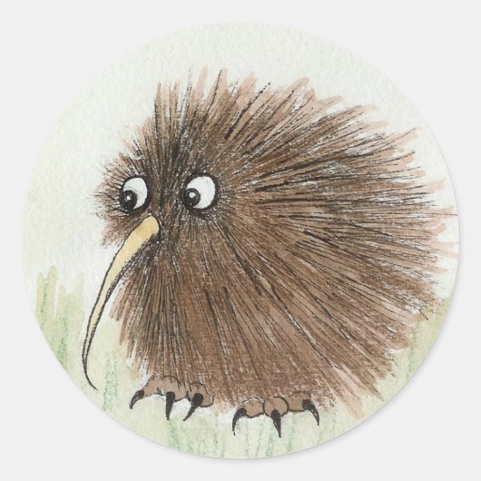 Kiwi Bird Ronde Sticker (Voorkant)