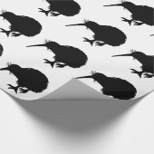 Kiwi Bird Silhouette Cadeaupapier (Hoek)
