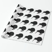 Kiwi Bird Silhouette Cadeaupapier (Uitgerold)