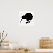Kiwi Bird Silhouette Poster (Keuken)