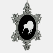 Kiwi Bird Tin Sneeuwvlok Ornament (Links)