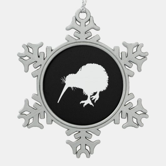 Kiwi Bird Tin Sneeuwvlok Ornament (Voorkant)