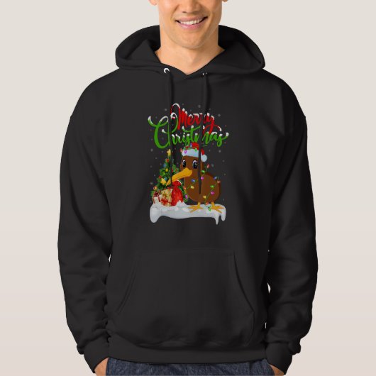 Kiwi Bird   Xmas Decorations Santa Kiwi Bird Chris Hoodie (Voorkant)