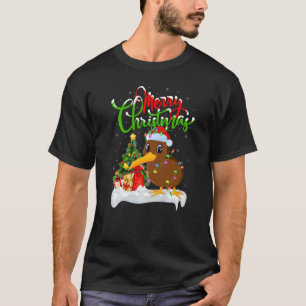 Kiwi Bird Xmas Decorations Santa Kiwi Bird T-shirt