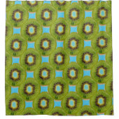 Kiwi Blue Green Colorful Pattern 4Mark Douchegordijn (Voorkant)