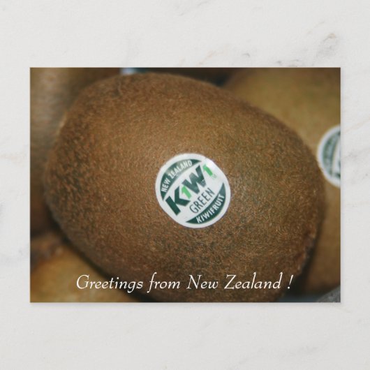 kiwi briefkaart (Voorkant)