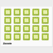 Kiwi Burst-Reeddiffuserlabel Vierkante Sticker (Vel)