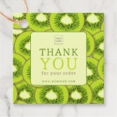 Kiwi Burst Square Bedankkaartje Bedankjes Labels (Voorkant)