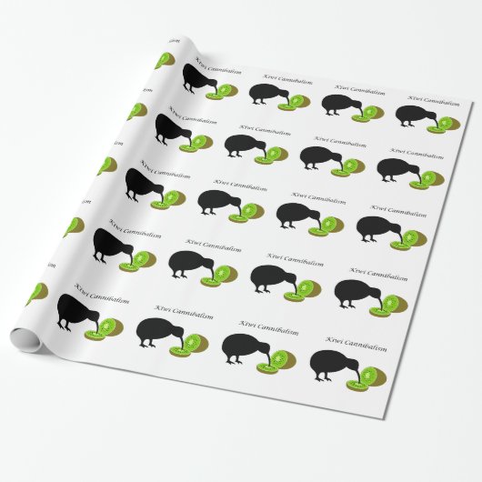 Kiwi Cannibalism Gift Wrap Cadeaupapier (Uitgerold)