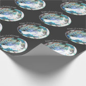 KIWI CHRISTMAS NEW ZEALAND PAUA SHELL CUSTOM XMAS CADEAUPAPIER (Hoek)