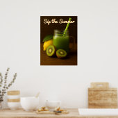 Kiwi & citroensap – Summer Fresh Fruit Poster (Keuken)