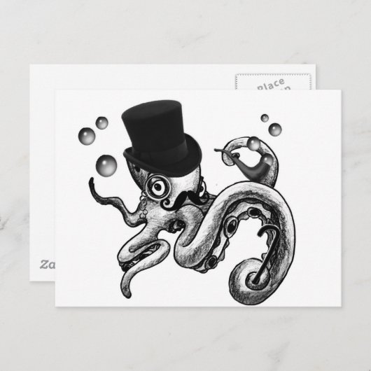 Kiwi de Fancy Octopus Briefkaart (Voorkant / Achterkant)