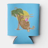 Kiwi die een ijsje eet blikjeskoeler (Voorkant)