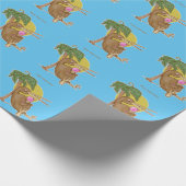 Kiwi die een ijsje eet cadeaupapier (Hoek)