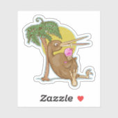 Kiwi die een ijsje eet sticker (Vel)