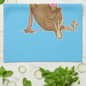 Kiwi die een ijsje eet theedoek (Gevouwen)