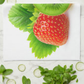 Kiwi en aardbei theedoek (Gevouwen)