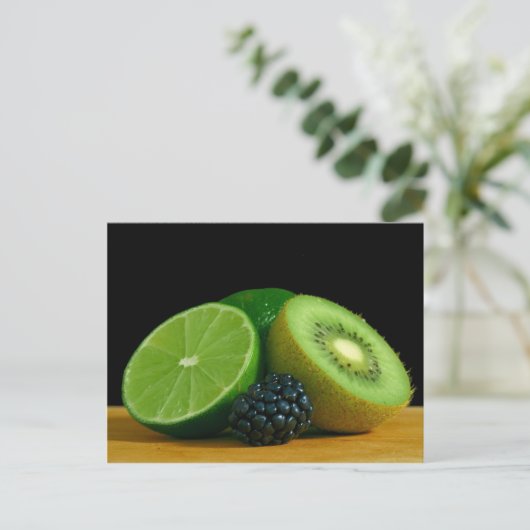 Kiwi en limoen briefkaart (Staand voorkant)