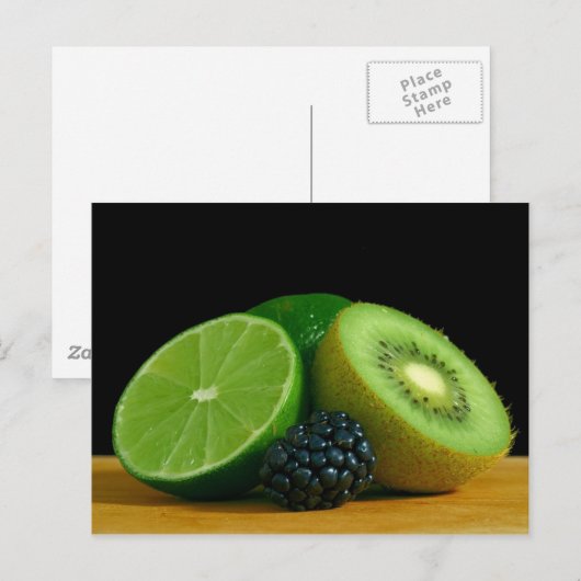 Kiwi en limoen briefkaart (Voorkant / Achterkant)