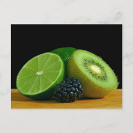 Kiwi en limoen briefkaart