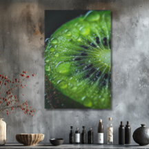 Kiwi Faux Verpakte Canvas Print