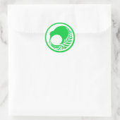 Kiwi Fern Disk Ronde Sticker (Tas)