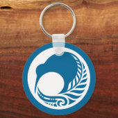 Kiwi Fern Disk Sleutelhanger (Voorkant)