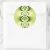 Kiwi Fine Fractal Art Ronde Sticker (Tas)