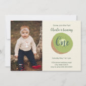 Kiwi First Birthday Photo Invitation Kaart (Voorkant)