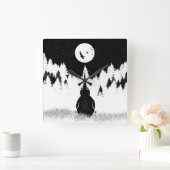 Kiwi Flightless Bird Vierkante Klok (Huis)