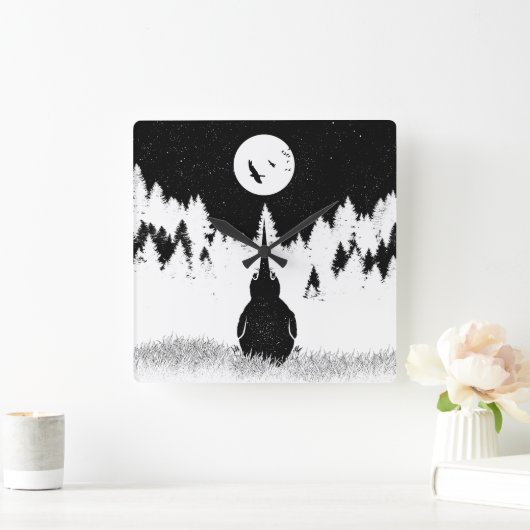 Kiwi Flightless Bird Vierkante Klok (Huis)