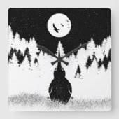 Kiwi Flightless Bird Vierkante Klok (Voorkant)