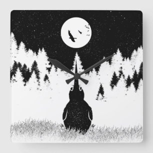 Kiwi Flightless Bird Vierkante Klok